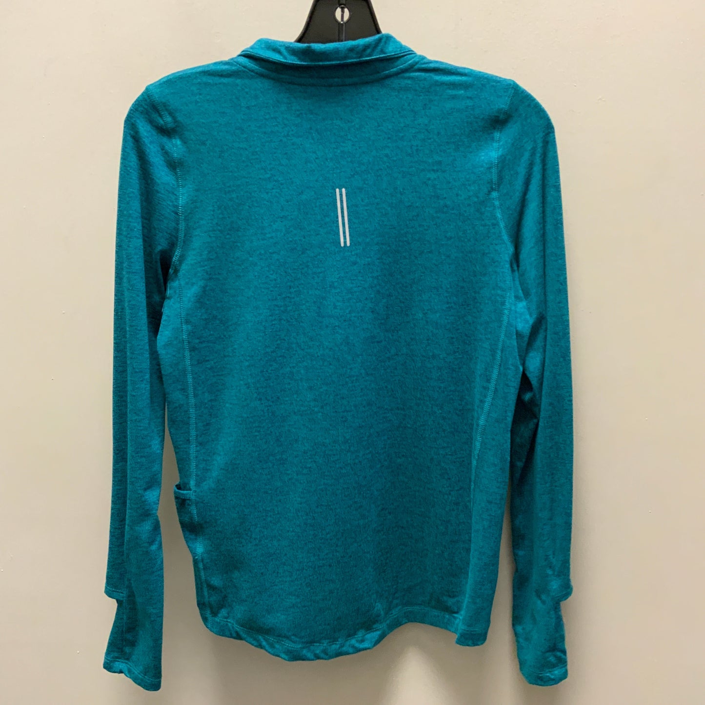 Athletic Top Long Sleeve Collar By Nike Apparel In Green, Size: Xs