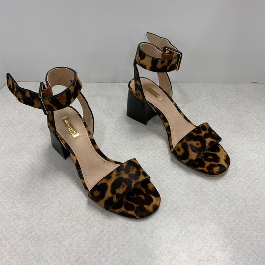 Animal Print Sandals Heels Block Louise Et Cie, Size 7