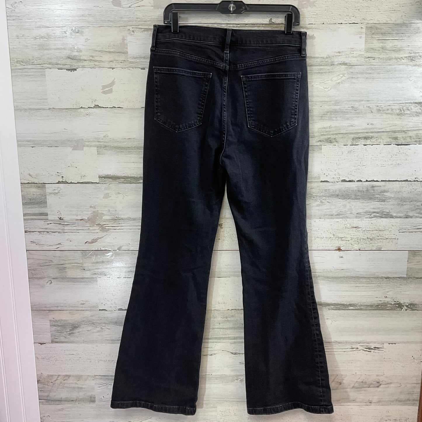 Jeans Flared By Gap In Black Denim, Size: 12