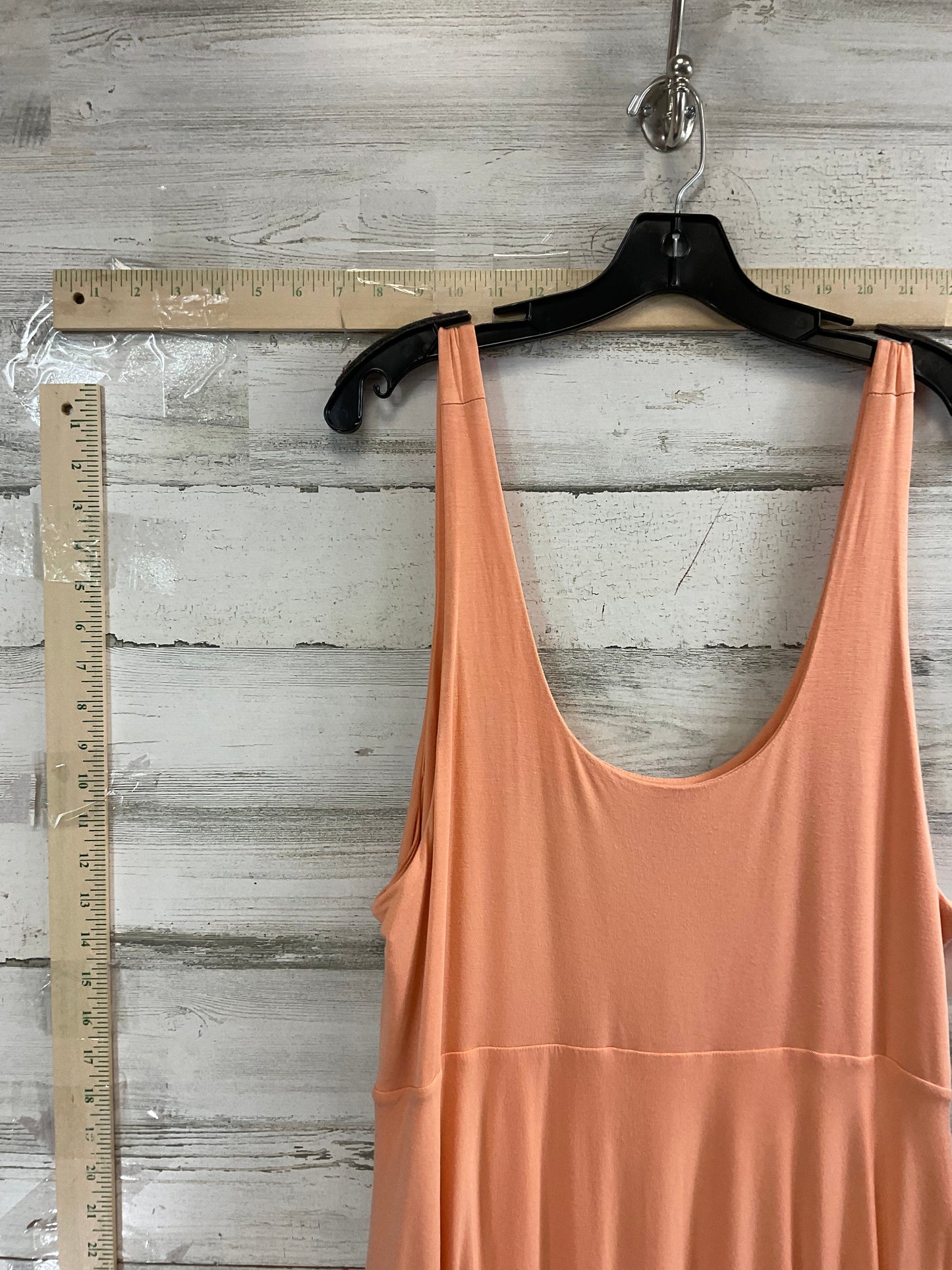 Peach Dress Casual Midi Athleta, Size 1x