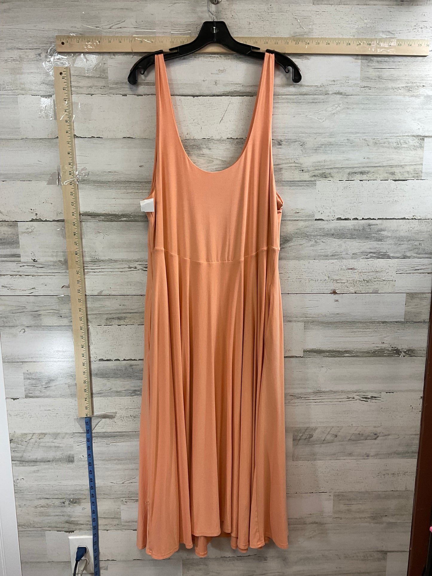 Peach Dress Casual Midi Athleta, Size 1x