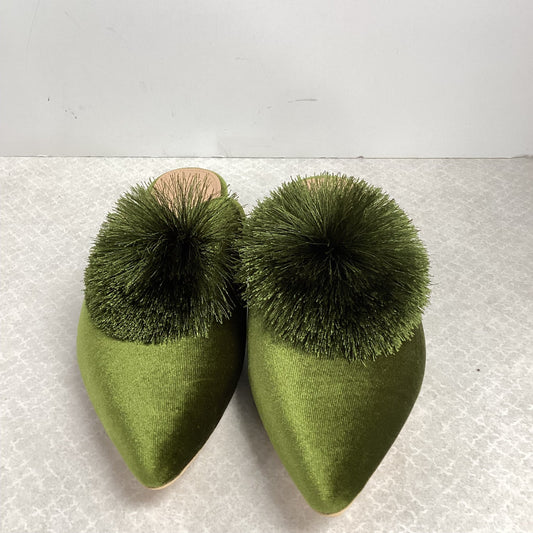 Shoes Flats By Divanne  Green, Size: 7