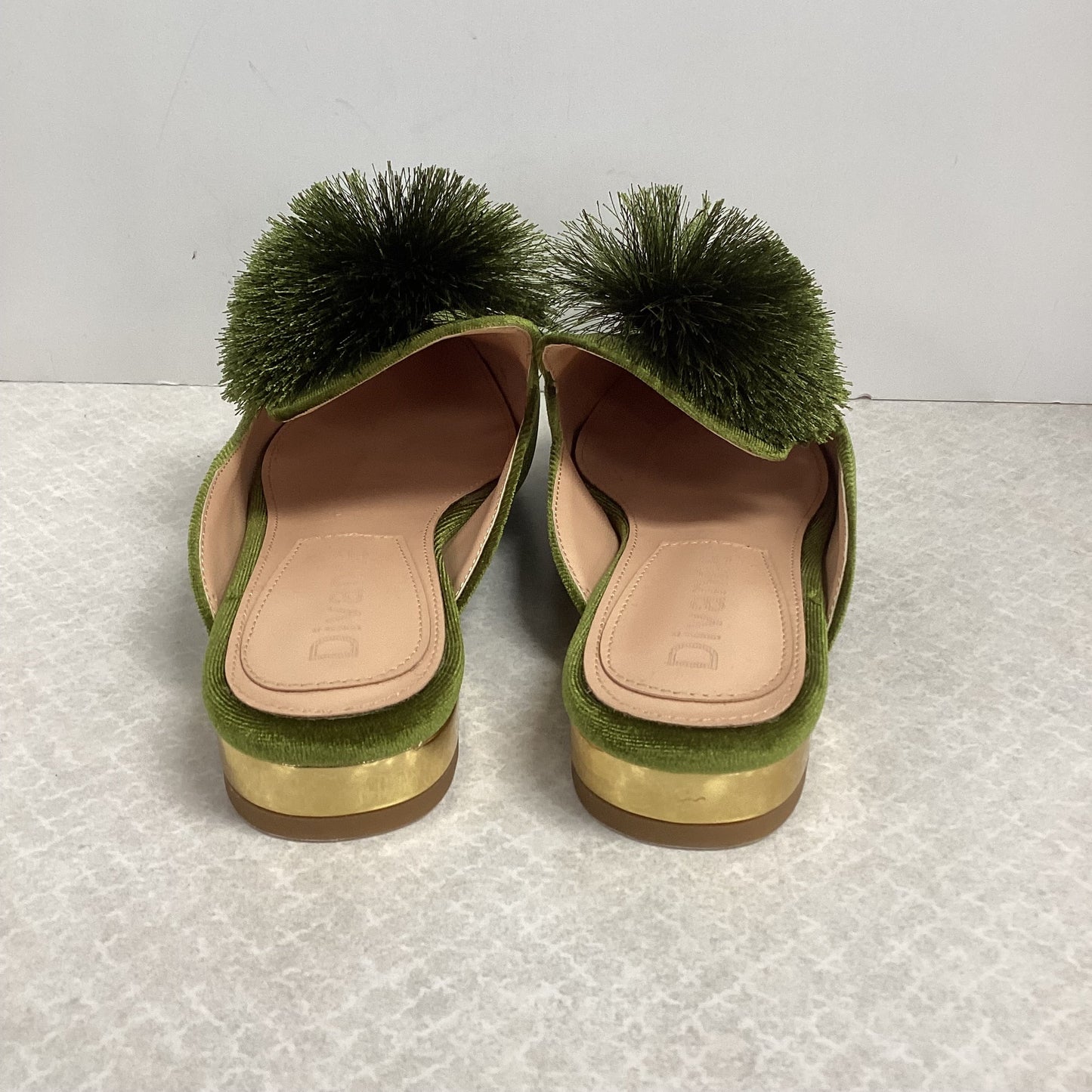 Shoes Flats By Divanne  Green, Size: 7