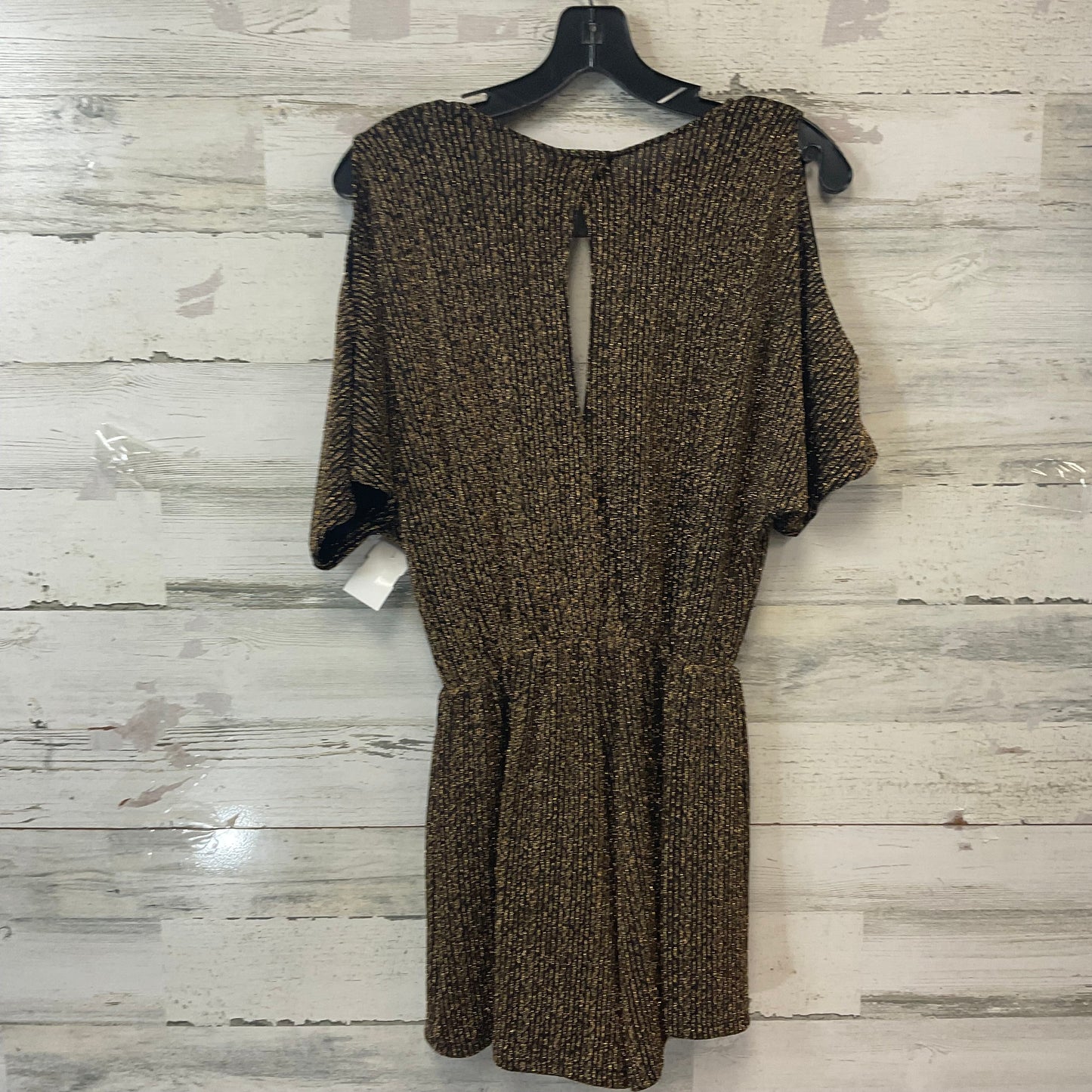 Romper By Astr In Black & Gold, Size: S