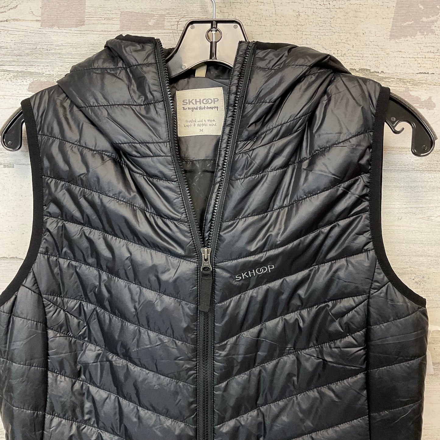 Vest Puffer & Quilted By Skhoop In Black, Size: M