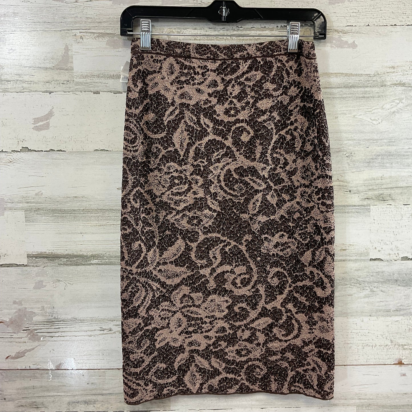 Skirt Midi By Peruvian Connection In Brown, Size: Xs