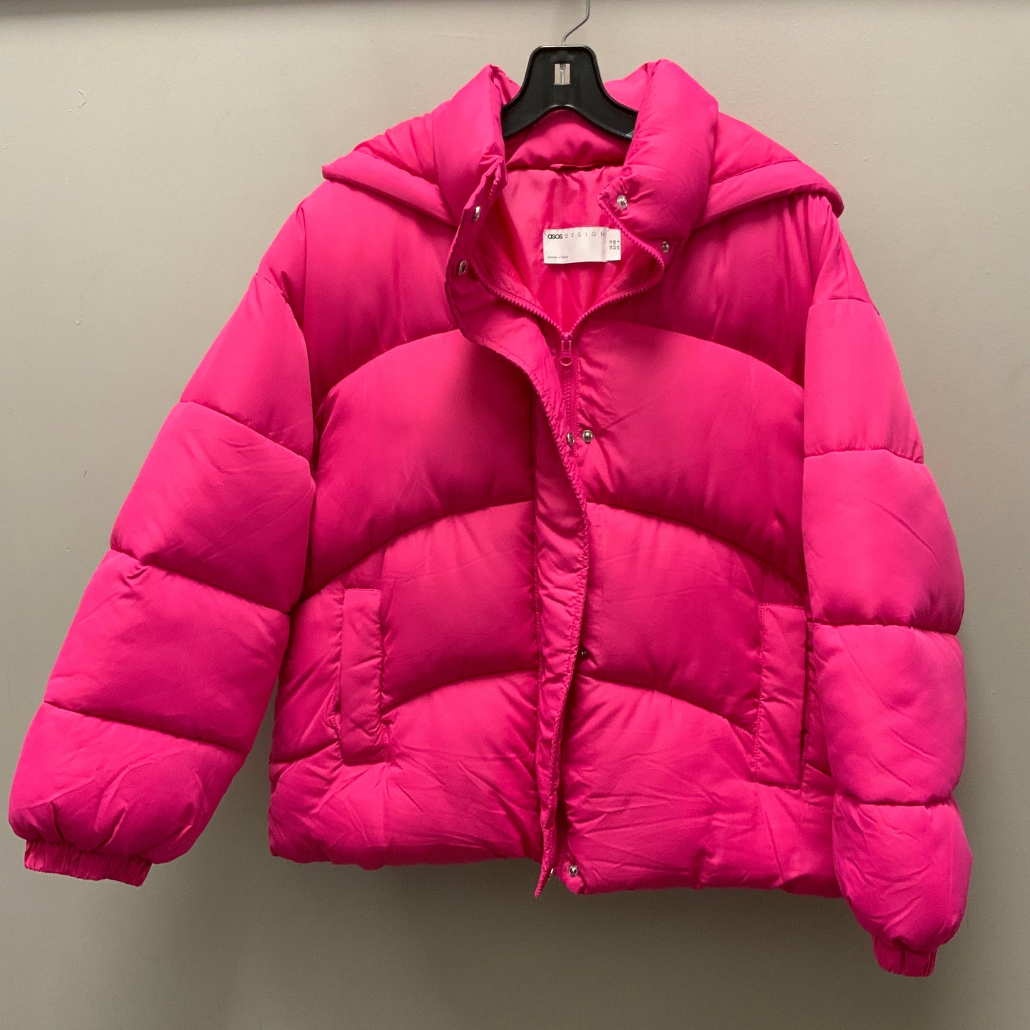 Coat Puffer & Quilted By Asos In Pink, Size: S