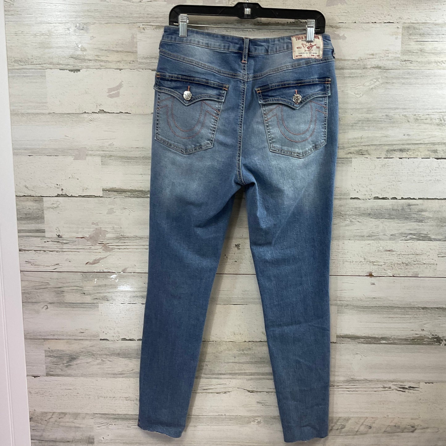 Jeans Skinny By True Religion In Blue Denim, Size: 10