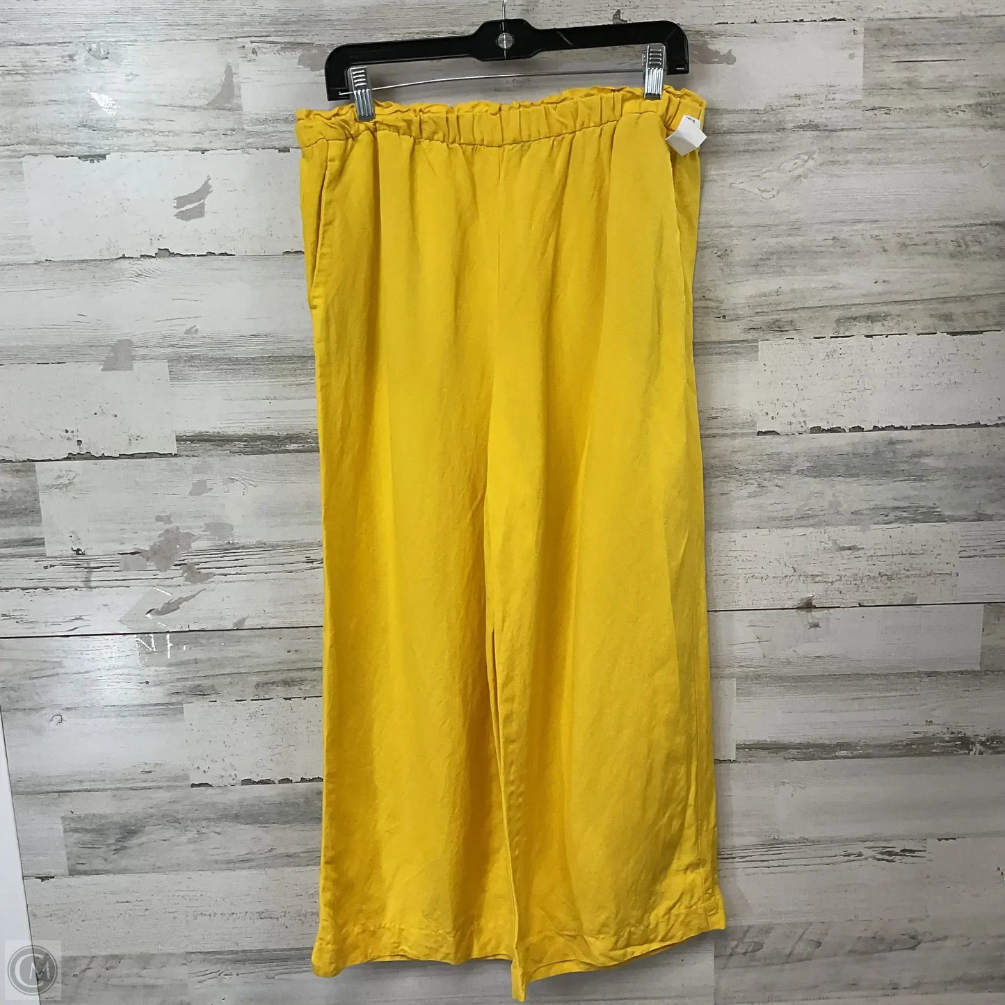 Pants Wide Leg By Ann Taylor In Yellow, Size: Petite L