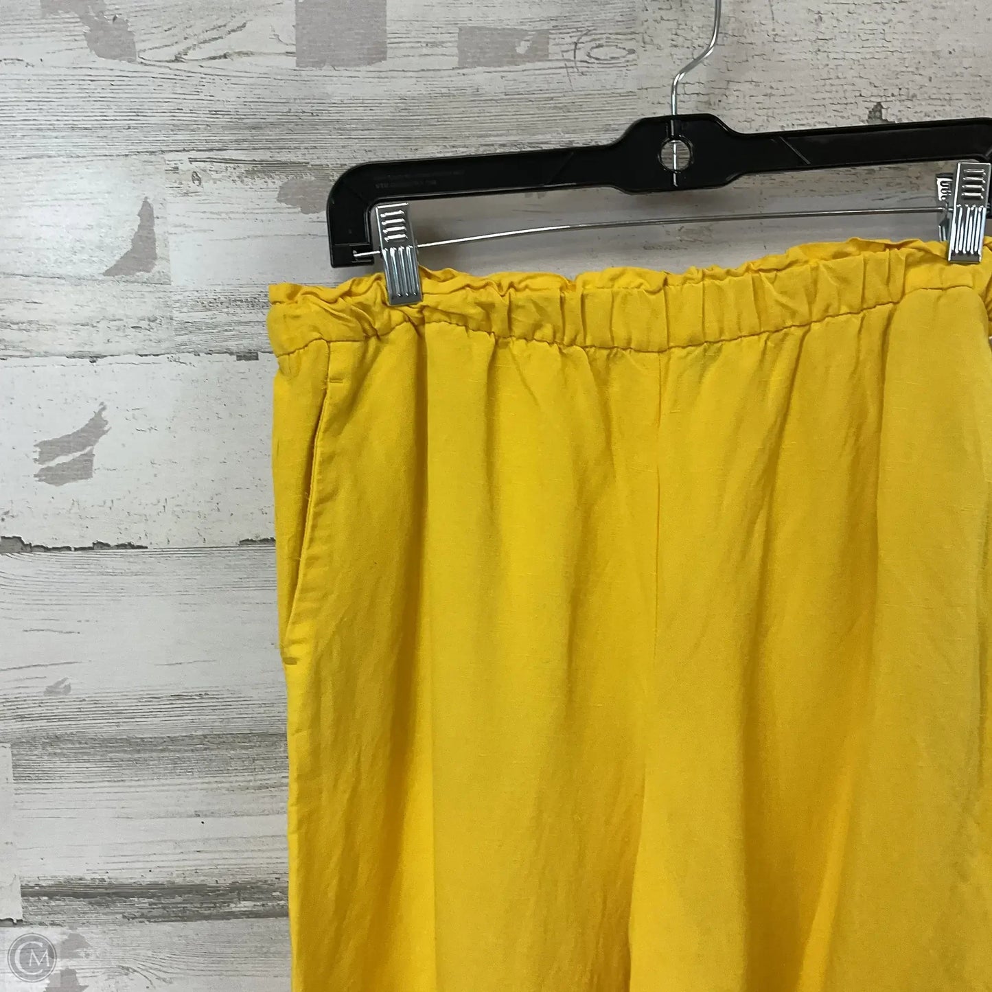 Pants Wide Leg By Ann Taylor In Yellow, Size: Petite L