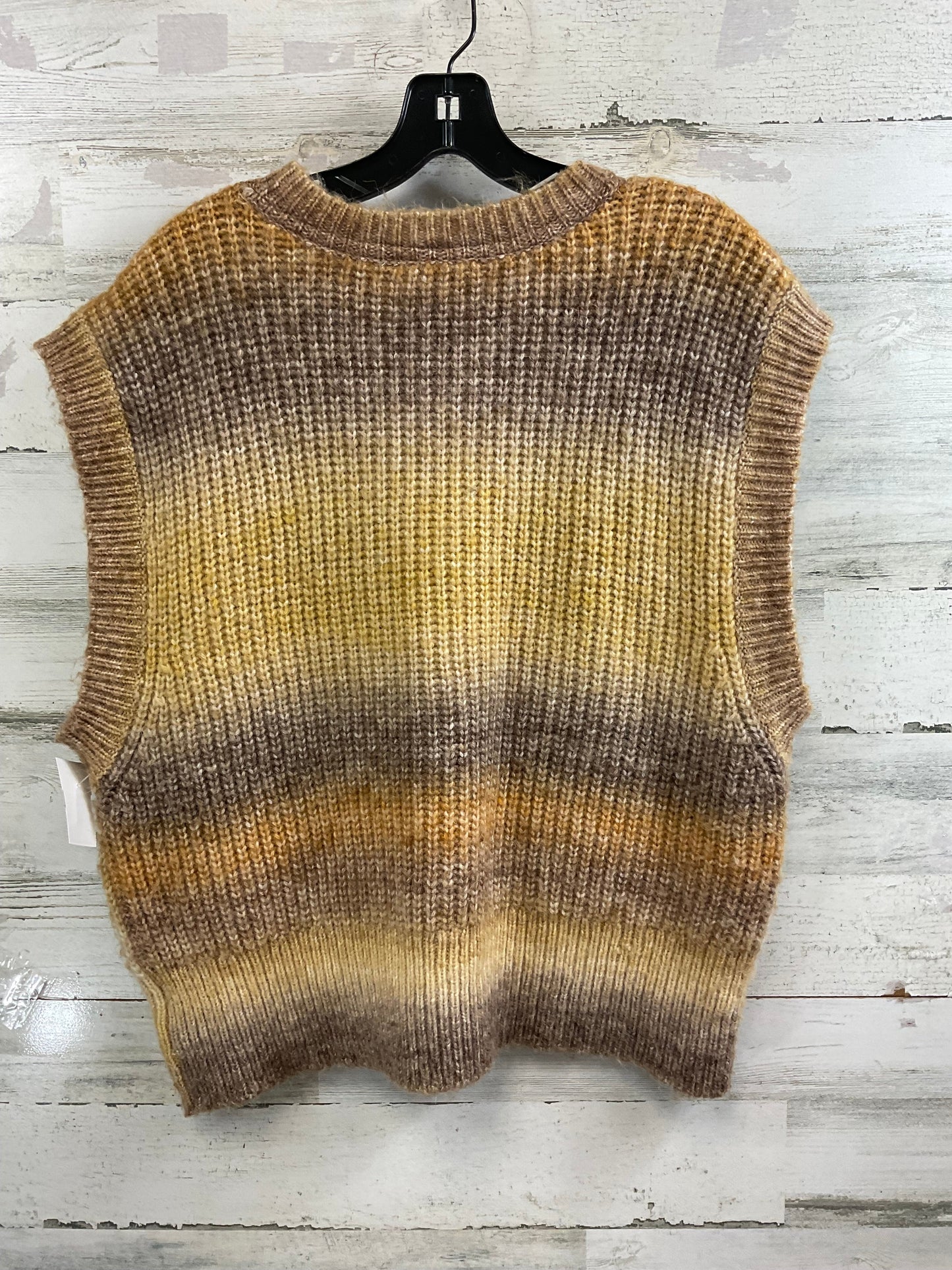 Vest Sweater By Rd Style In Tan, Size: L