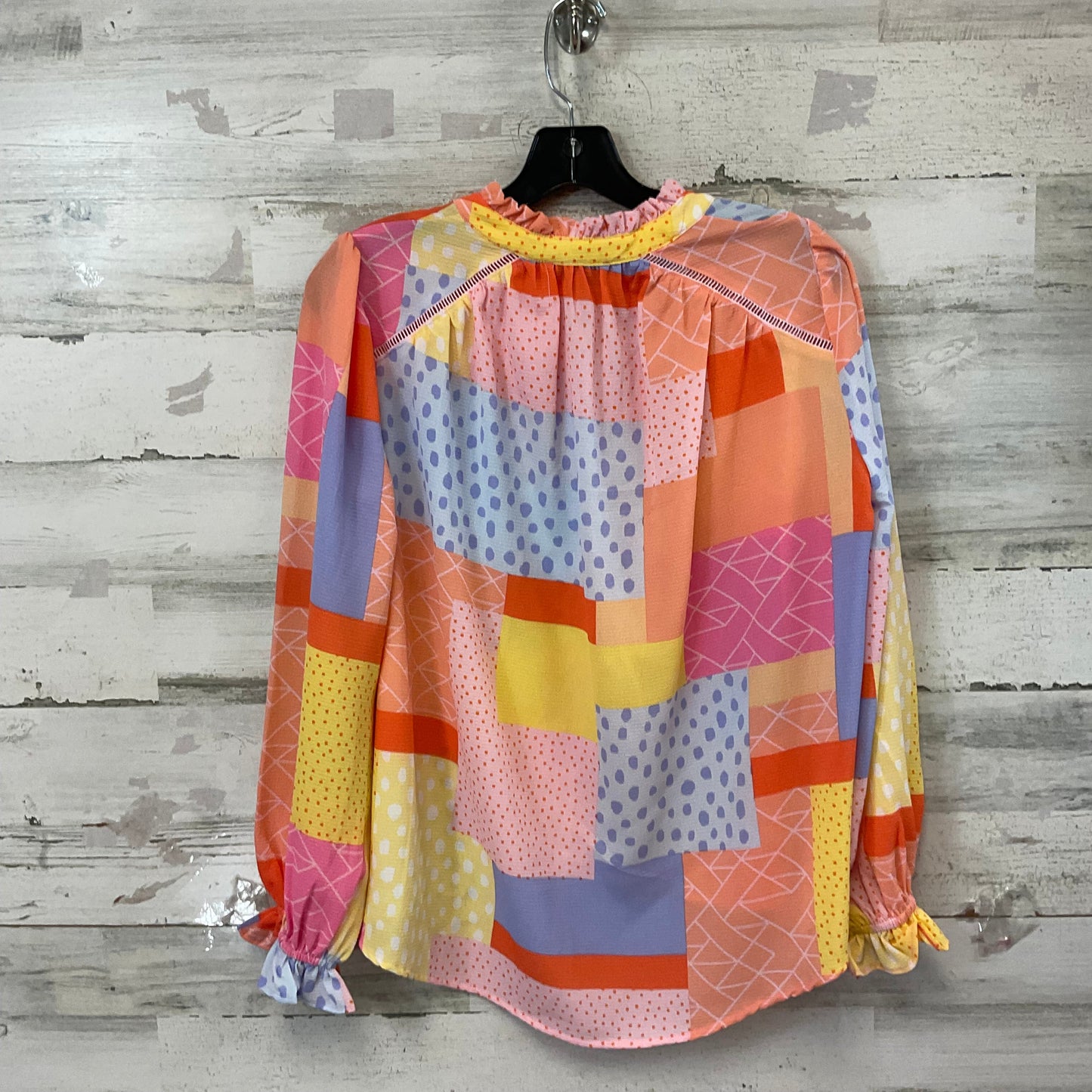 Blouse Long Sleeve By Fate In Orange, Size: S