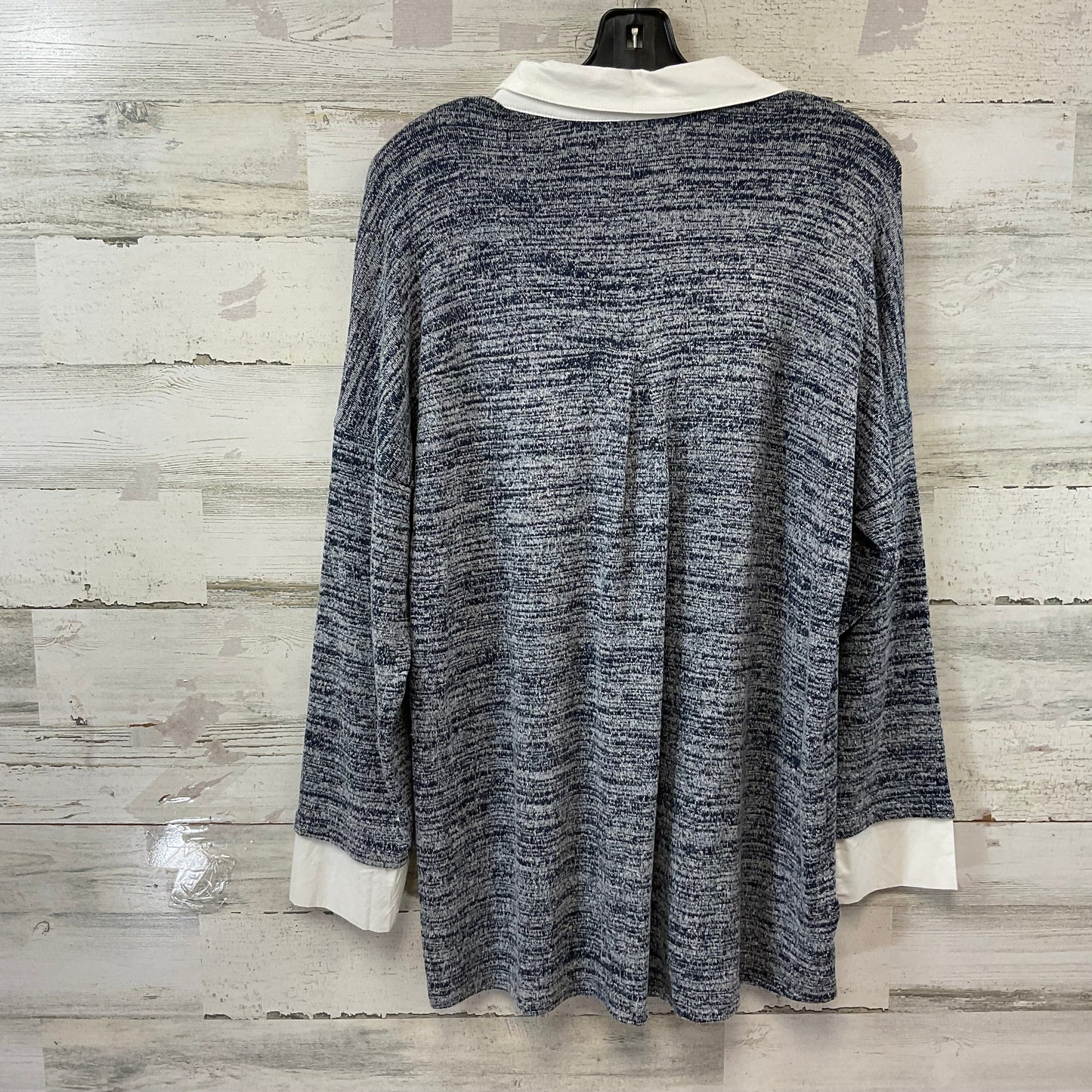 Top Long Sleeve By Simple In Blue, Size: L