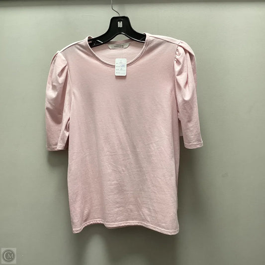 Top Short Sleeve By Rebecca Taylor In Pink, Size: S