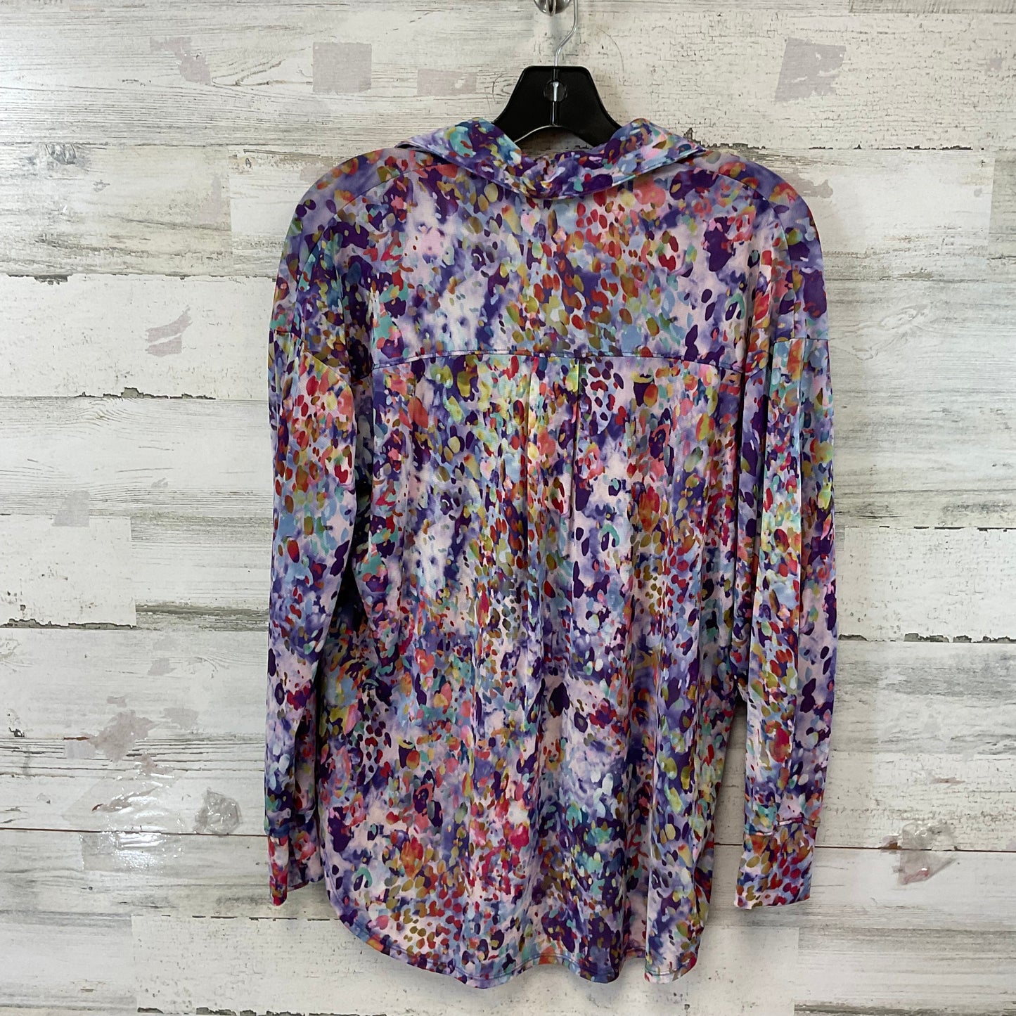 Blouse Long Sleeve By Nally And Millie In Purple, Size: S