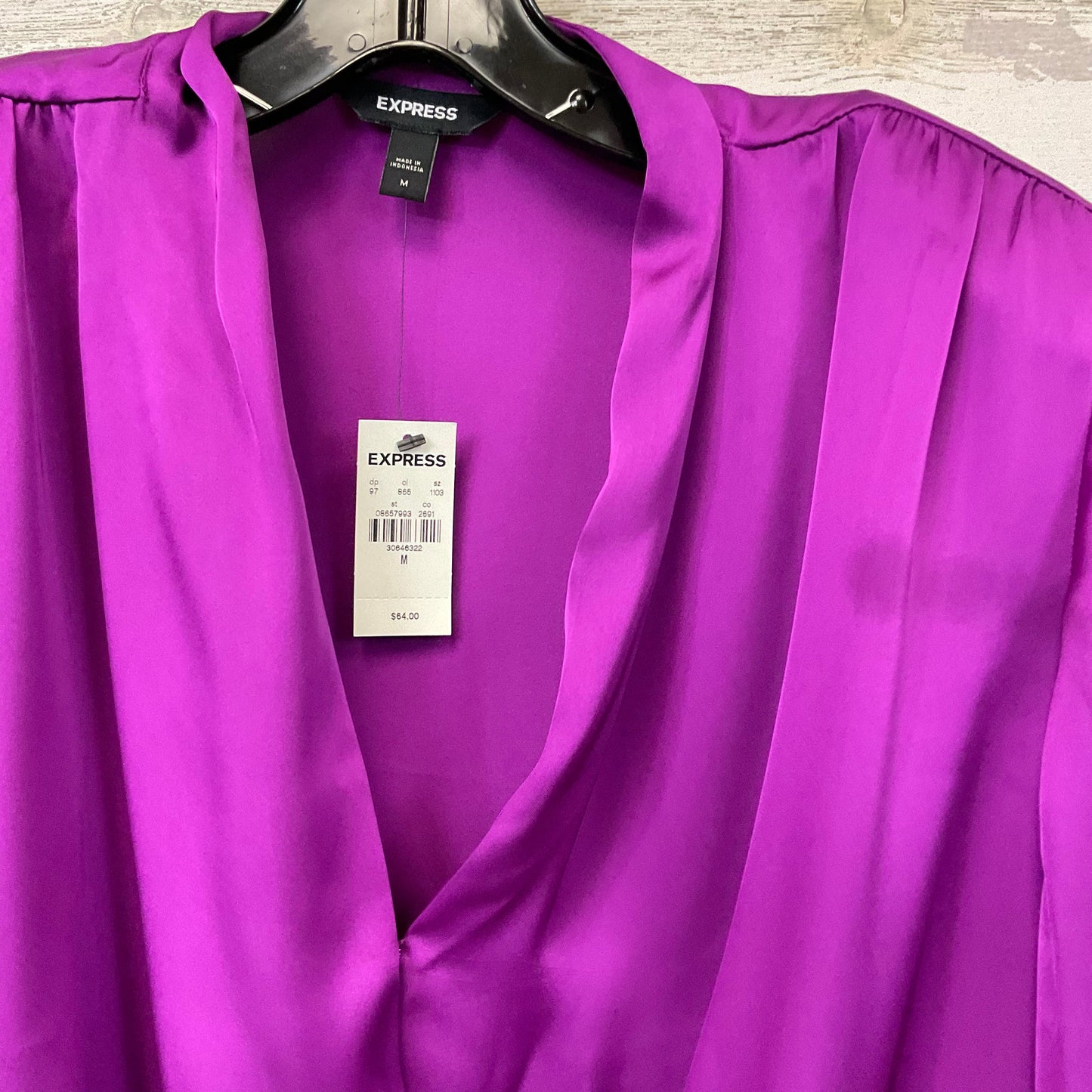 Top Long Sleeve By Express In Purple, Size: M