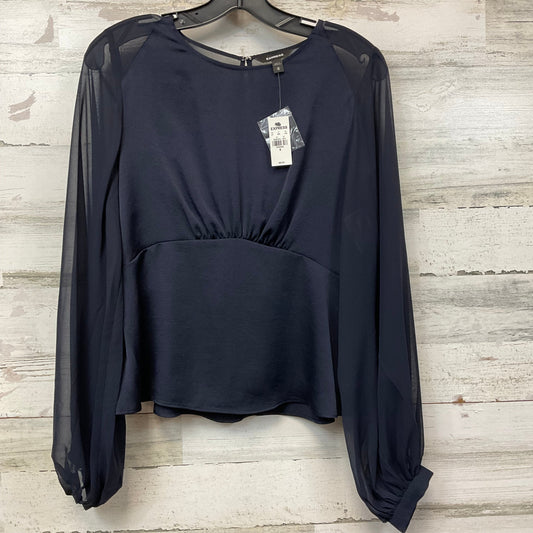 Top Long Sleeve By Express In Navy, Size: M