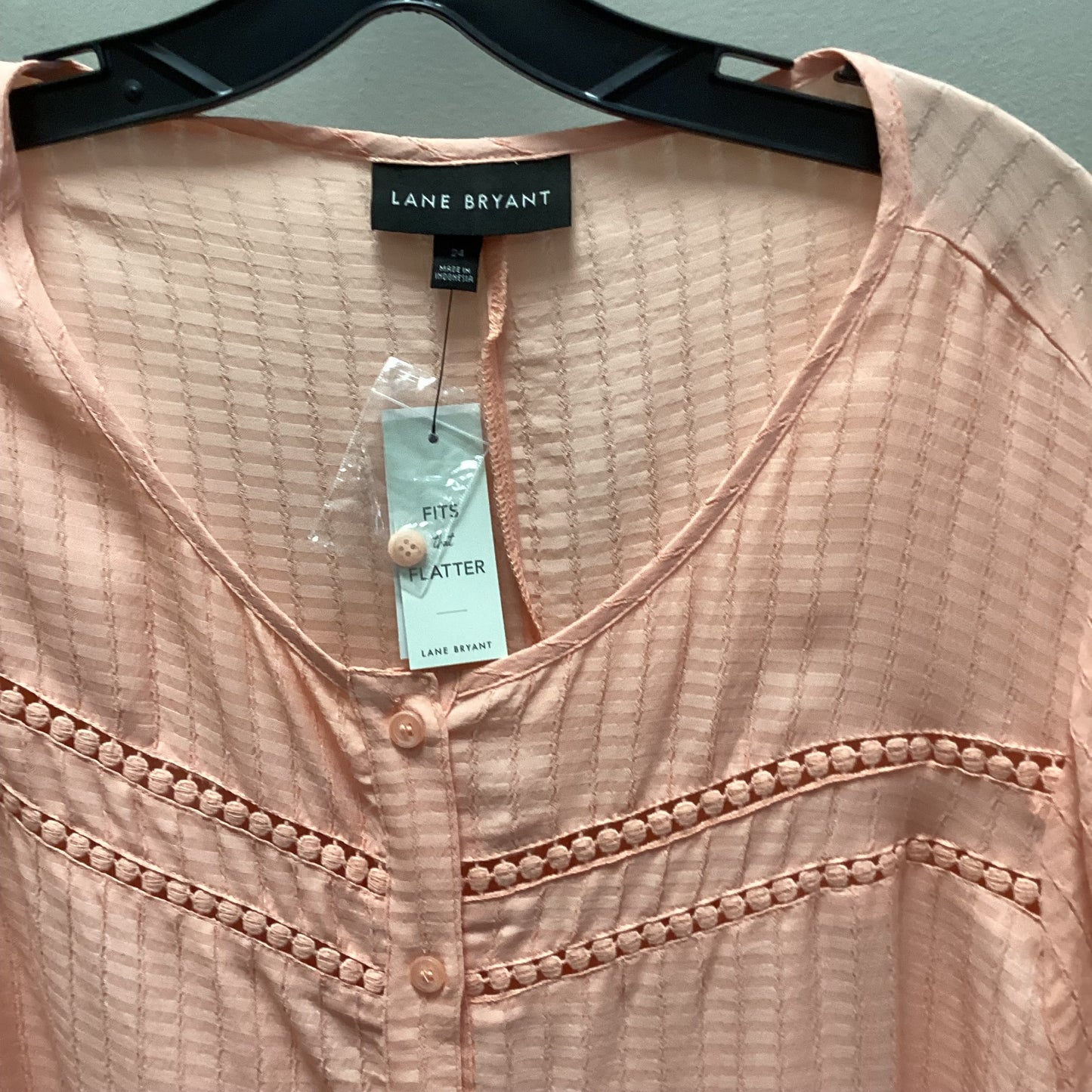 Top Long Sleeve By Lane Bryant In Peach, Size: 3x