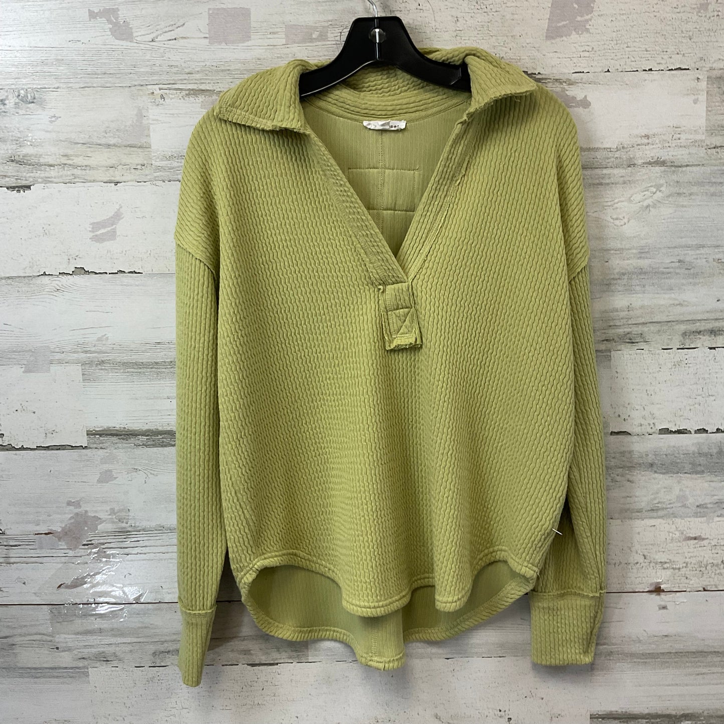 Top Long Sleeve By Blu Pepper In Green, Size: S