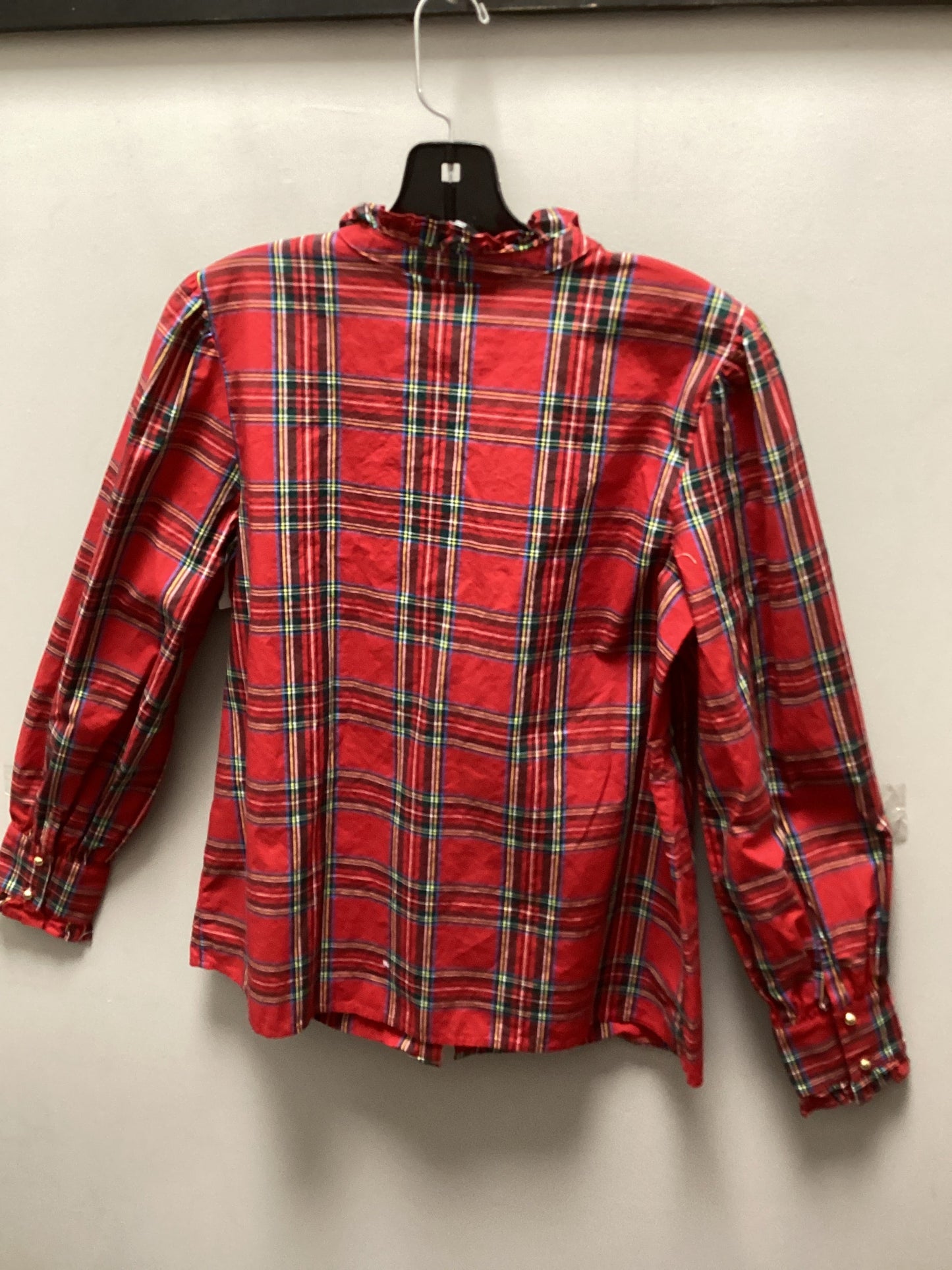 Blouse Long Sleeve By on 34th  In Red, Size: S