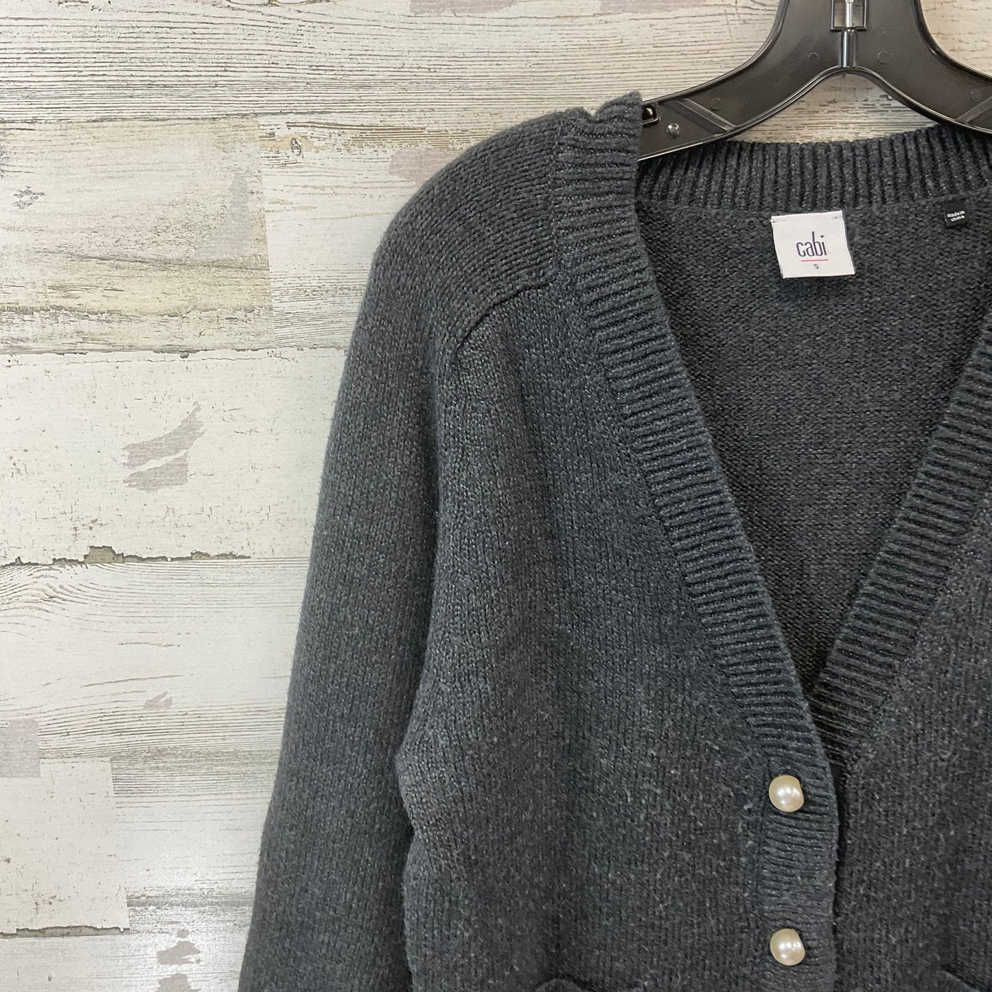 Sweater Cardigan By Cabi In Grey, Size: S