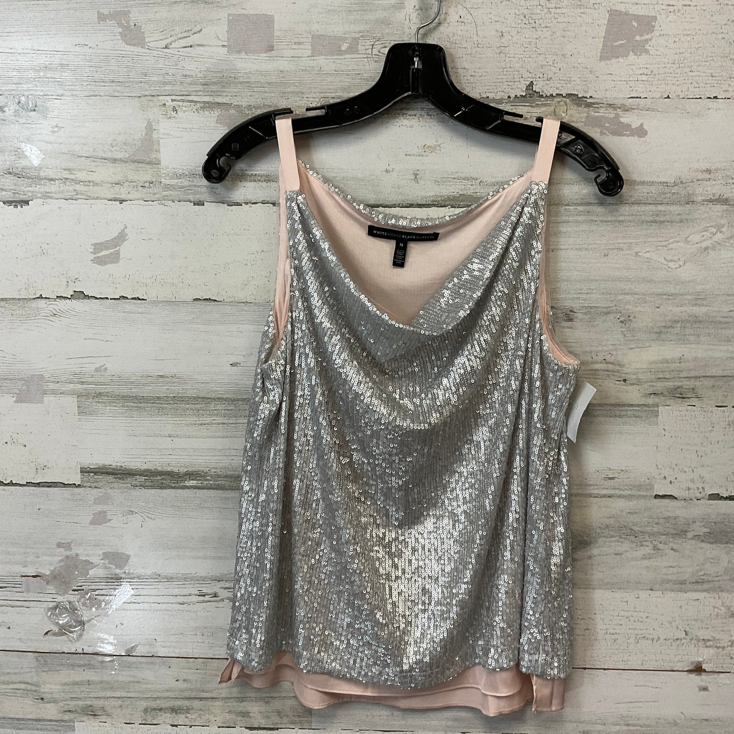 Top Sleeveless By White House Black Market In Silver, Size: M