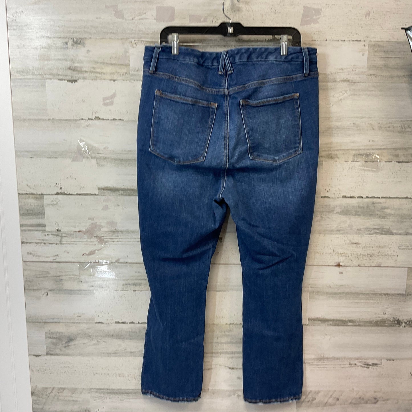 Jeans Straight By Good American In Blue Denim, Size: 16