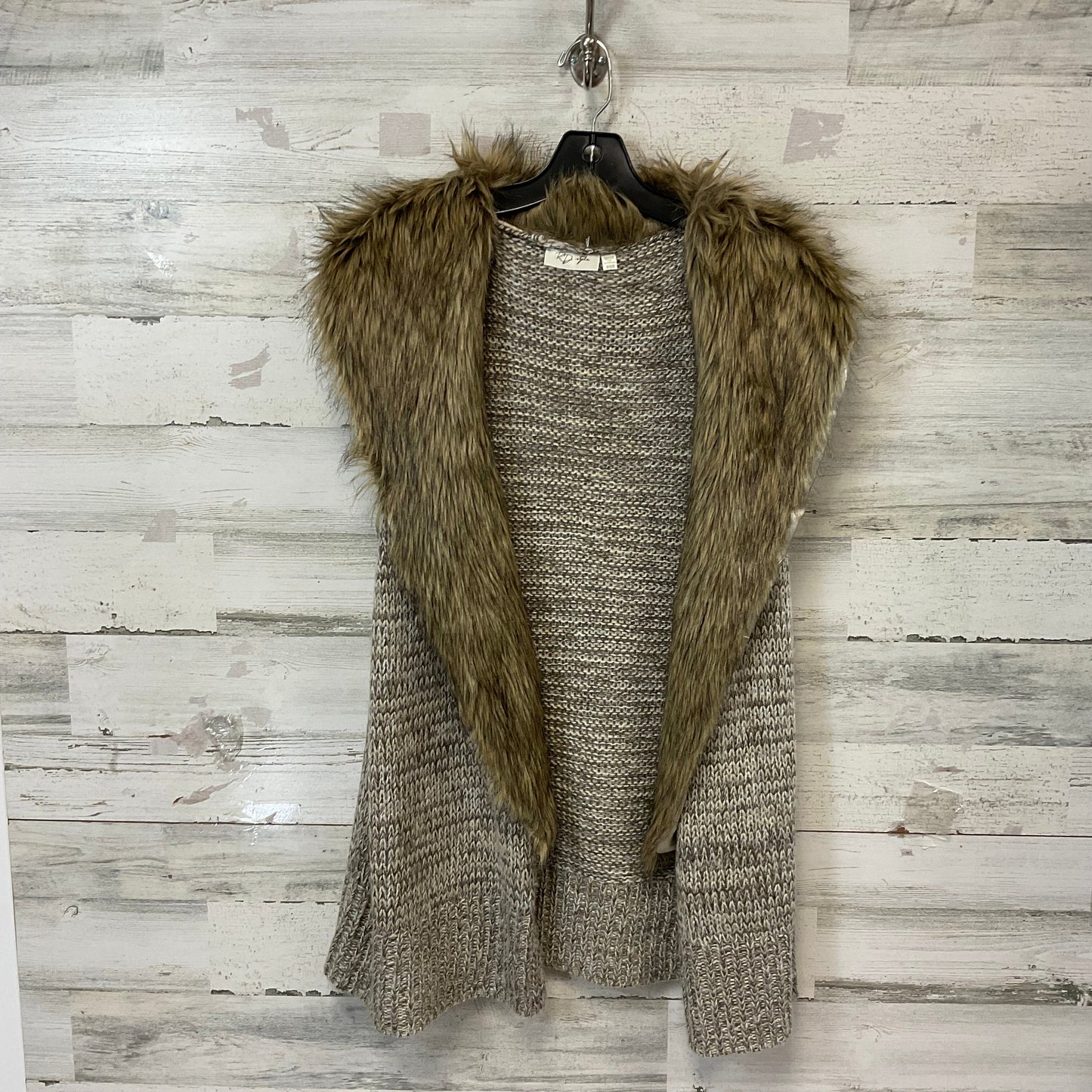 Vest Sweater By Rd Style In Brown, Size: M