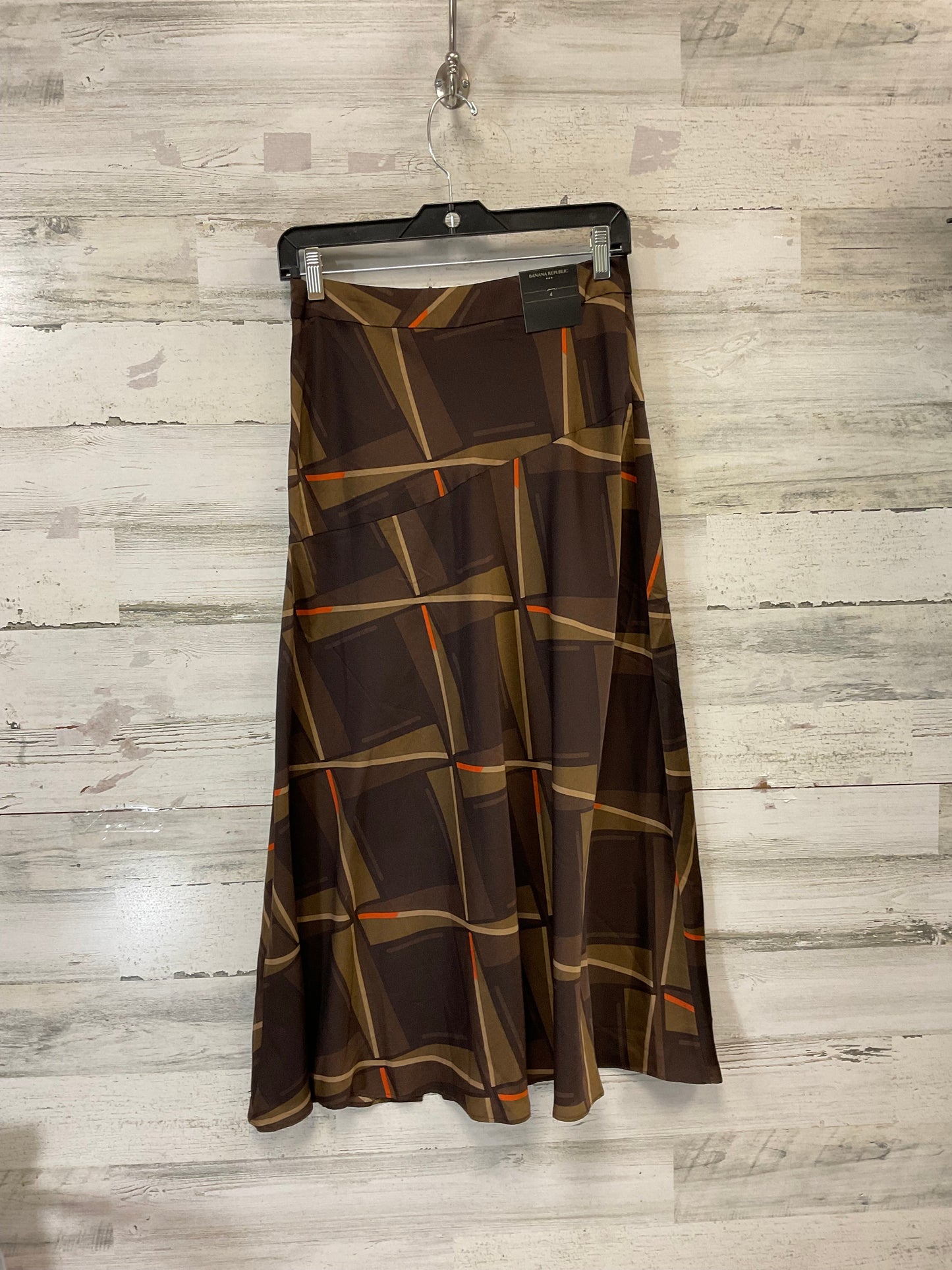 Skirt Midi By Banana Republic In Brown, Size: 4