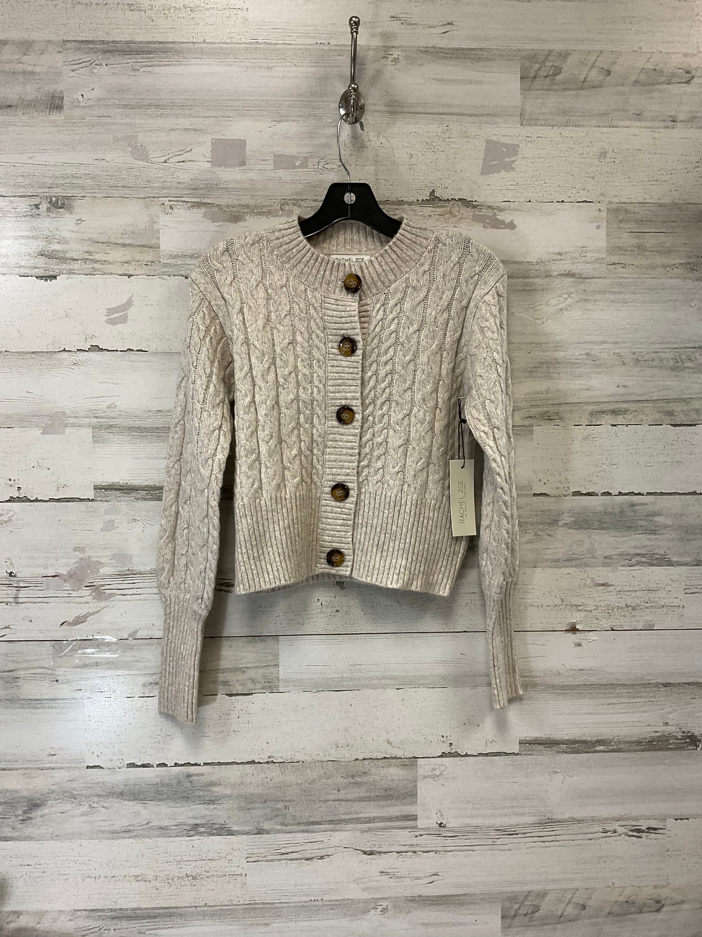 Sweater Cardigan By Rachel Zoe In Tan, Size: Xs