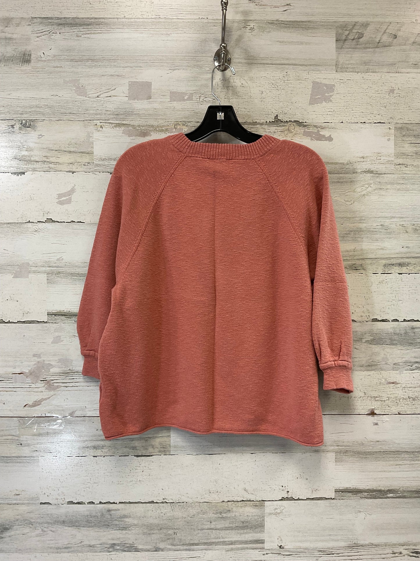 Top 3/4 Sleeve By Madewell In Orange, Size: M