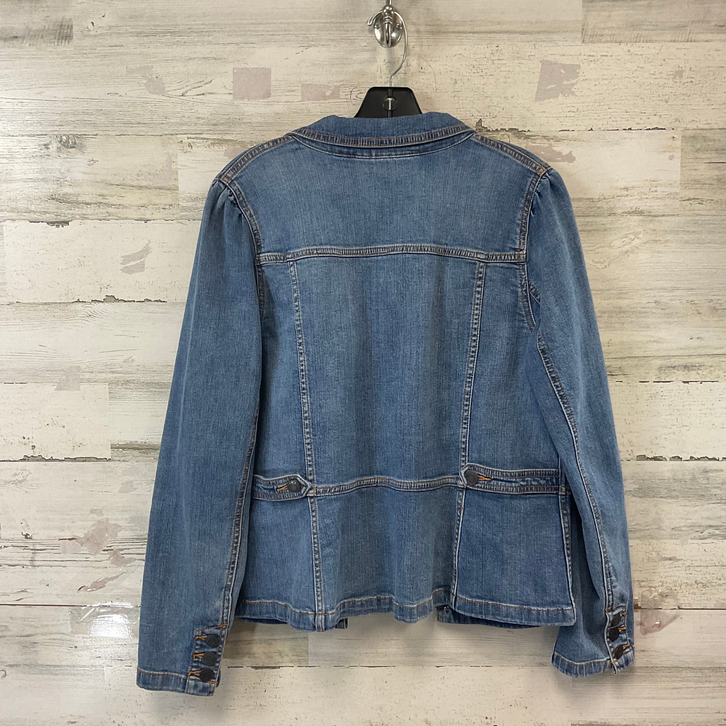 Jacket Denim By Talbots In Blue Denim, Size: L