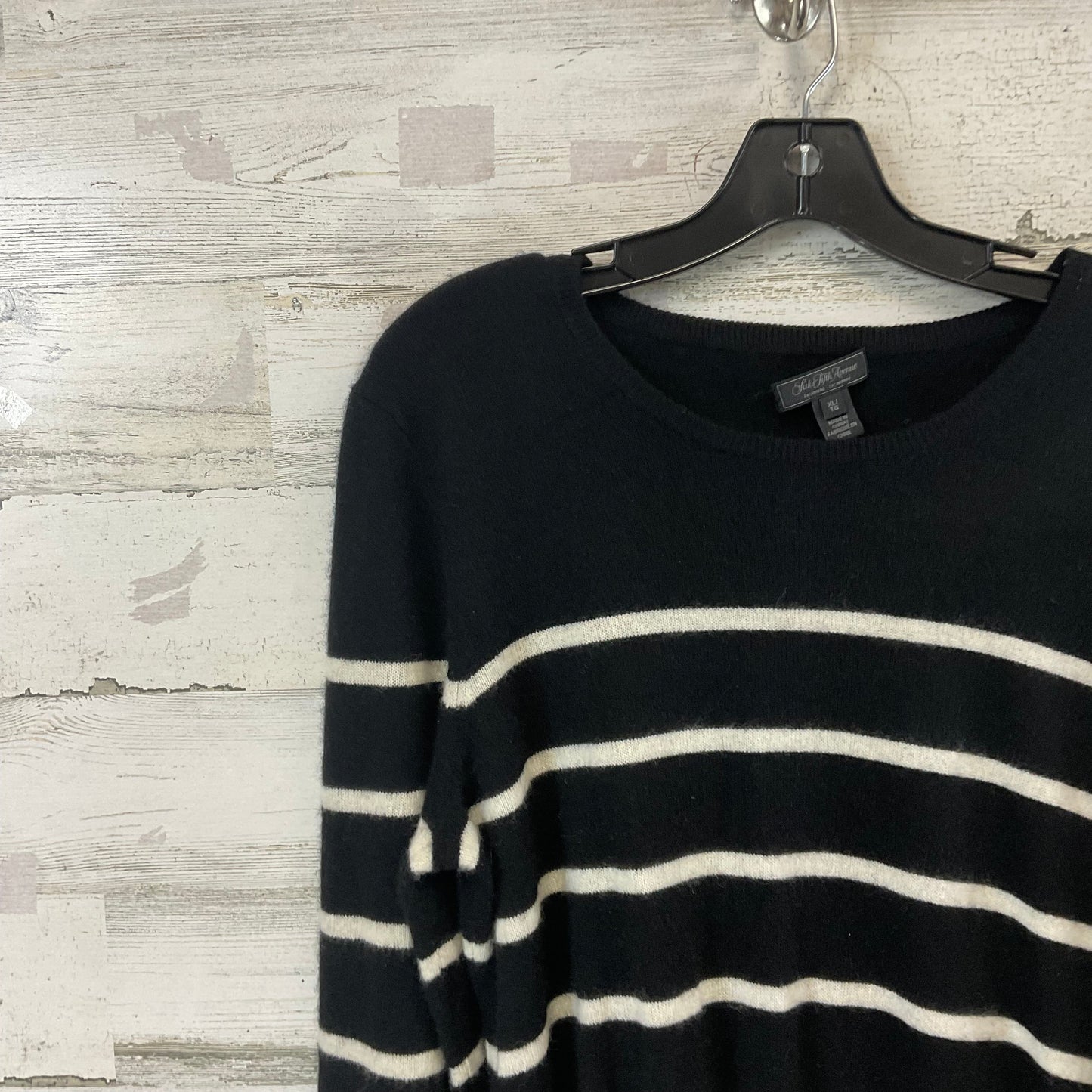 Sweater Cashmere By Saks Fifth Avenue In Black, Size: Xl