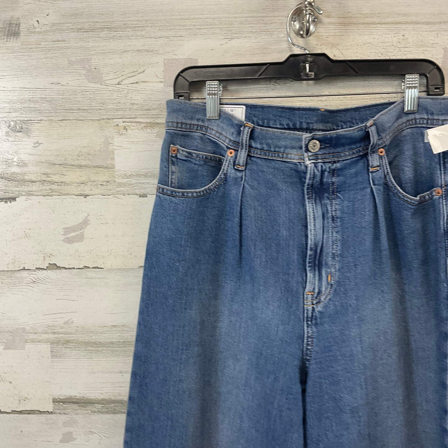 Jeans Wide Leg By Gap In Blue Denim, Size: 10