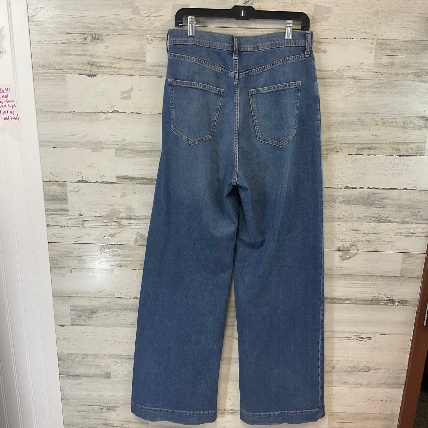 Jeans Wide Leg By Gap In Blue Denim, Size: 10