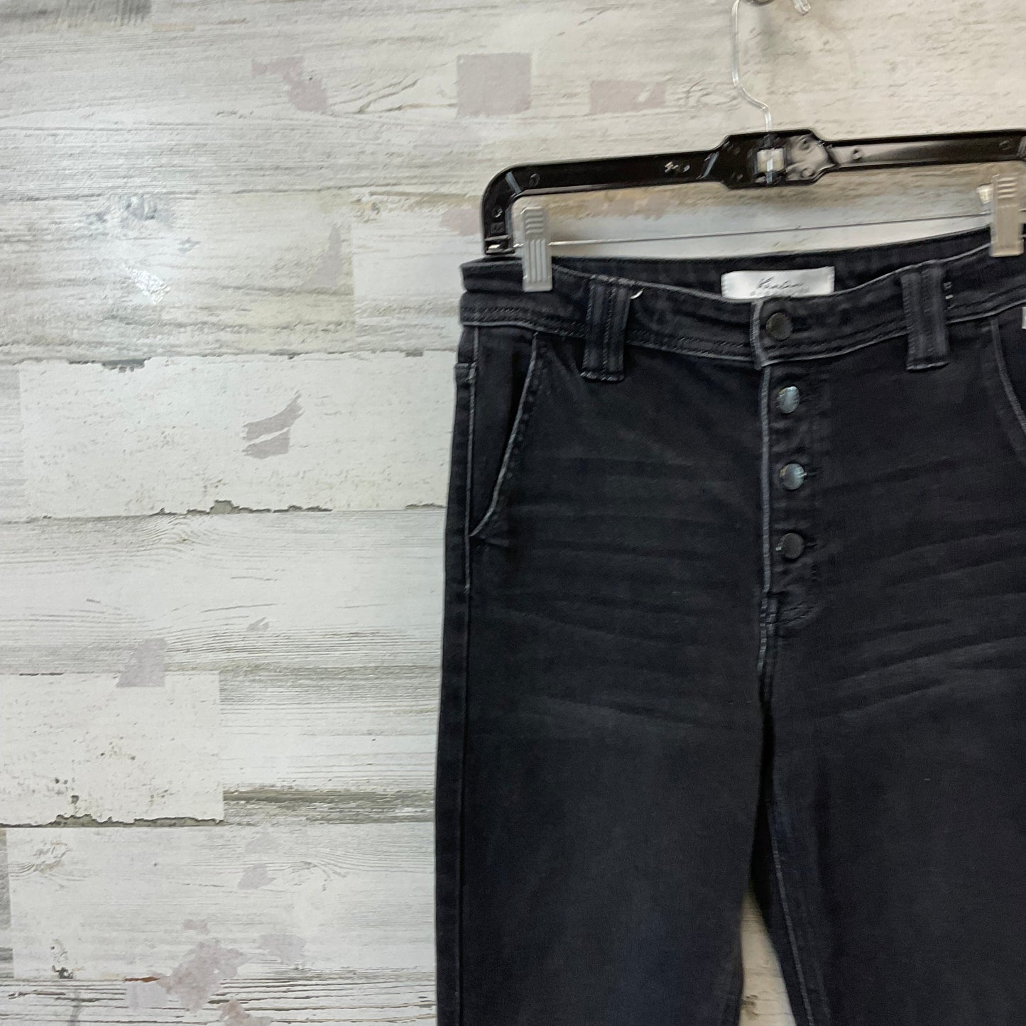 Jeans Flared By Kancan In Black Denim, Size: 6