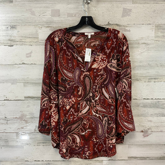 Blouse 3/4 Sleeve By Maurices In Red, Size: Xxl