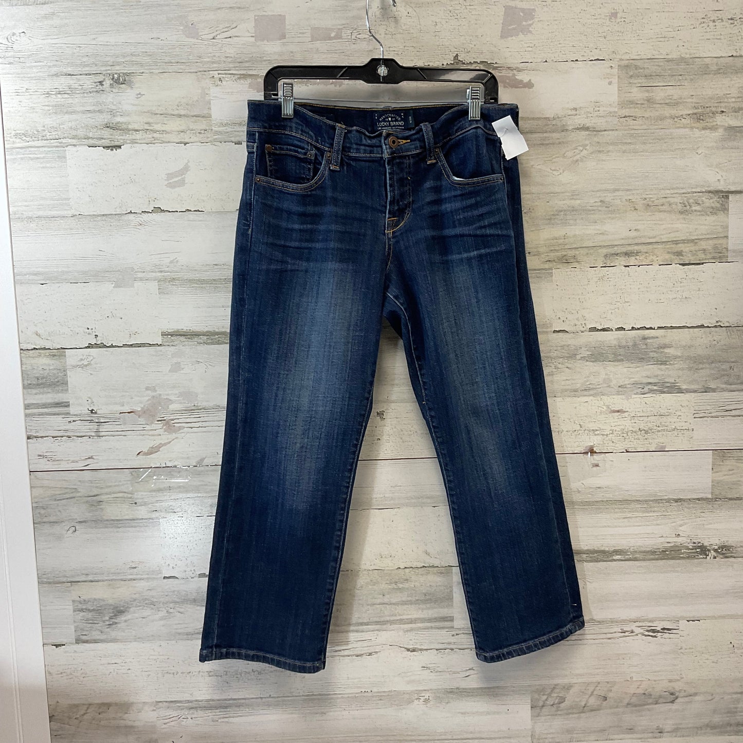 Jeans Cropped By Lucky Brand In Blue Denim, Size: 6