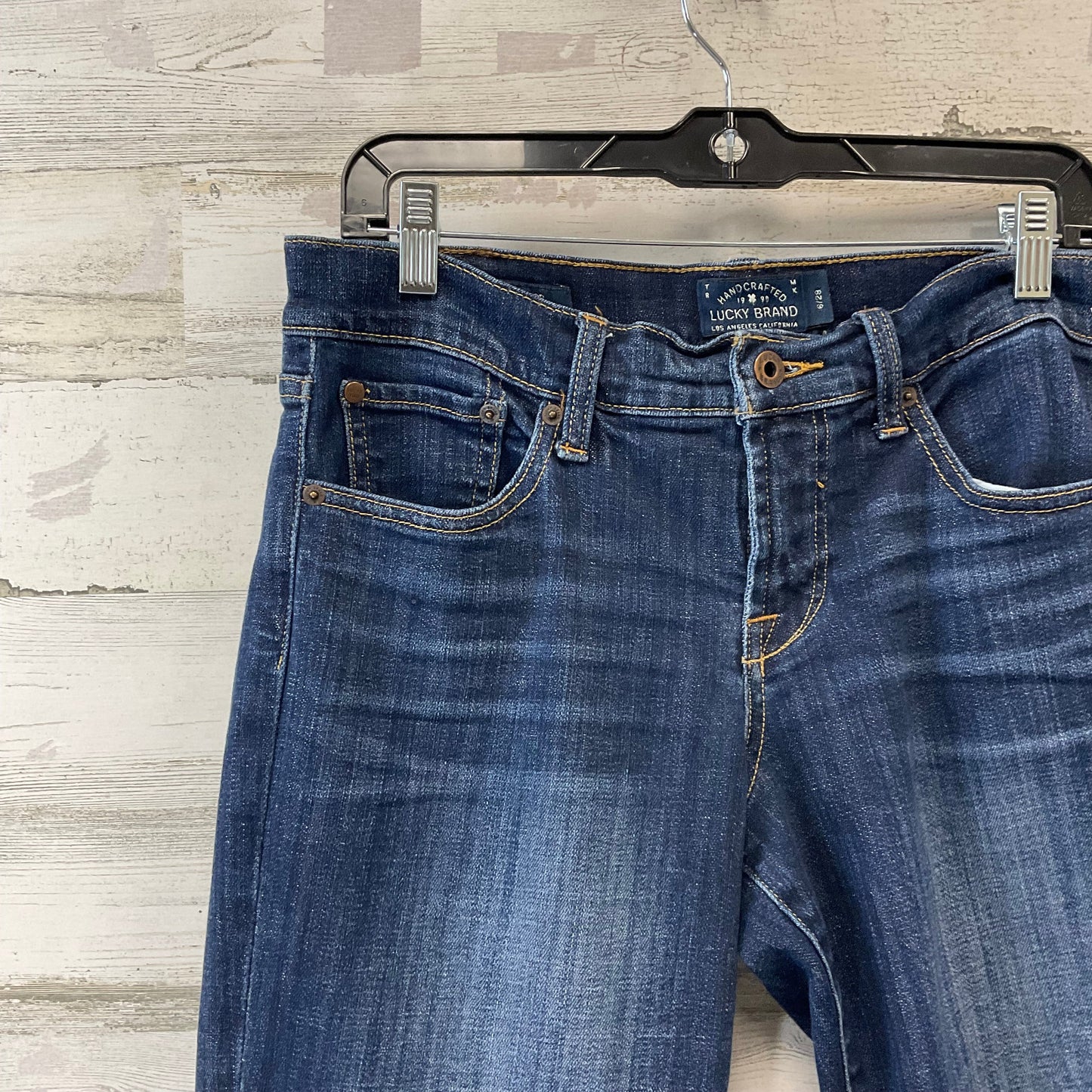 Jeans Cropped By Lucky Brand In Blue Denim, Size: 6