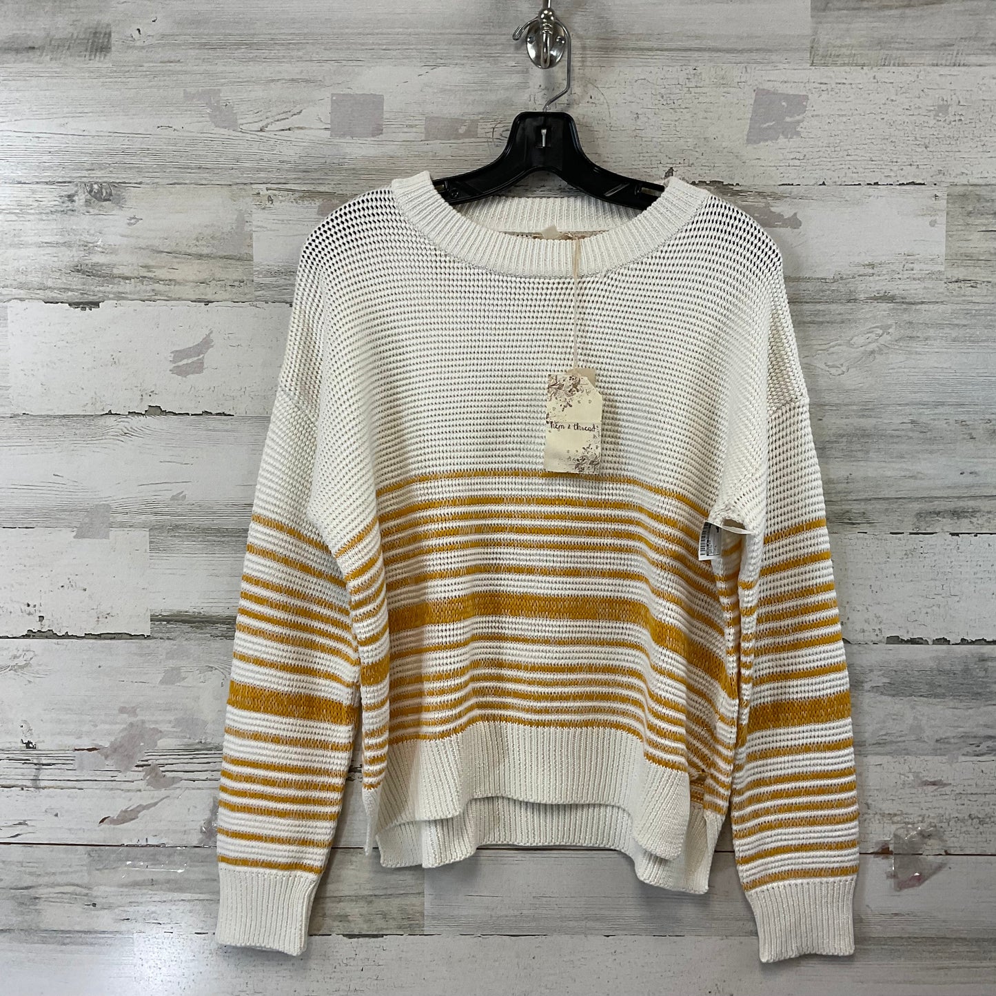 Sweater By Hem & Thread In White, Size: L