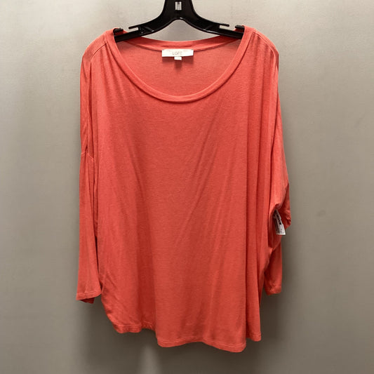 Top Long Sleeve By Loft In Orange, Size: Xl