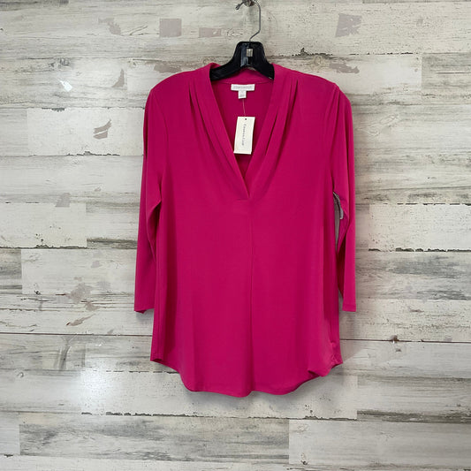 Blouse Long Sleeve By Charter Club In Pink, Size: S