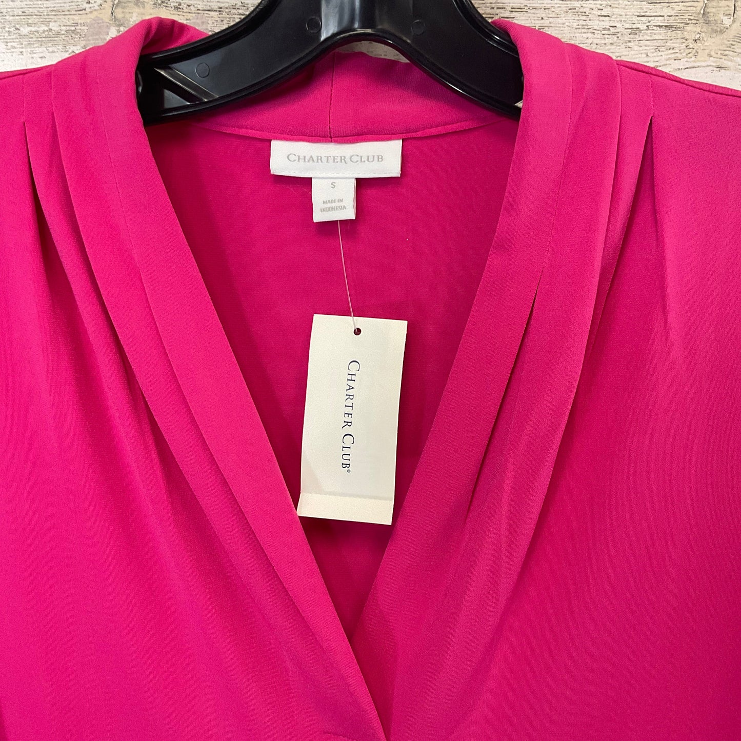 Blouse Long Sleeve By Charter Club In Pink, Size: S