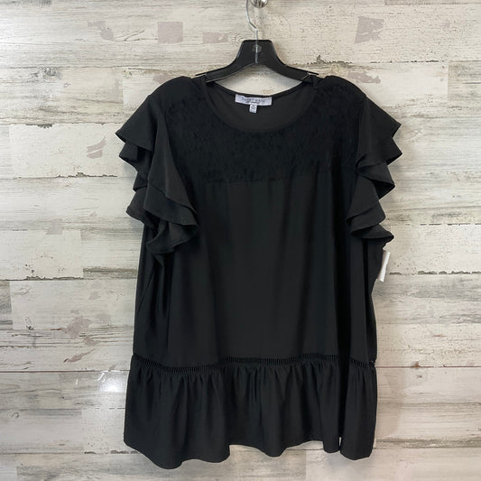 Top Short Sleeve By Sweet Rain In Black, Size: 3x