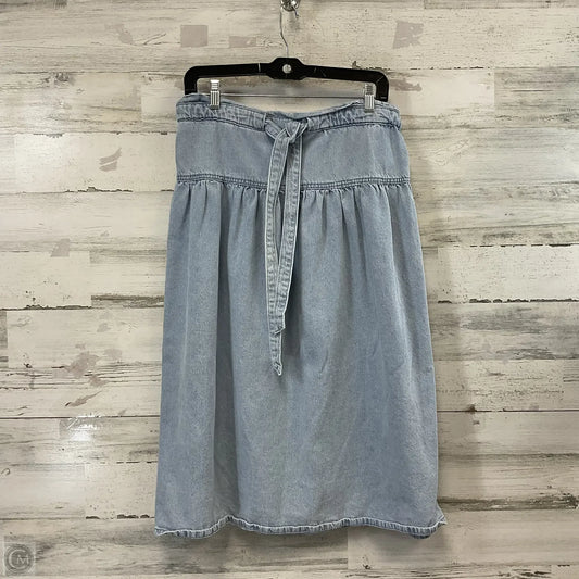 Skirt Midi By Draper James In Blue Denim, Size: L