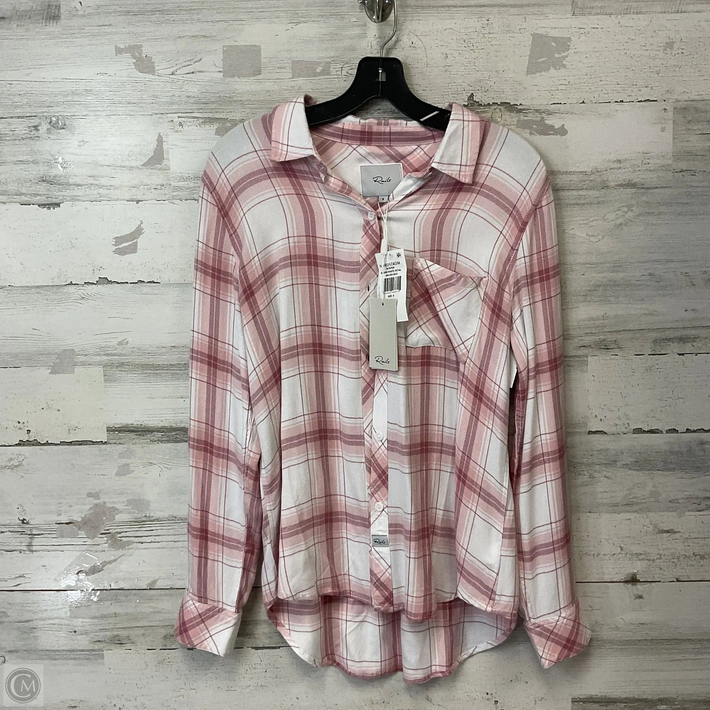 Blouse Long Sleeve By Rails In Pink, Size: S