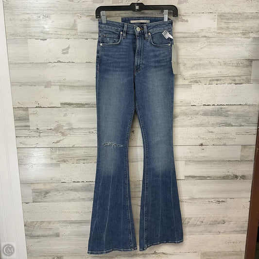 Jeans Flared By Hudson In Blue Denim, Size: 00