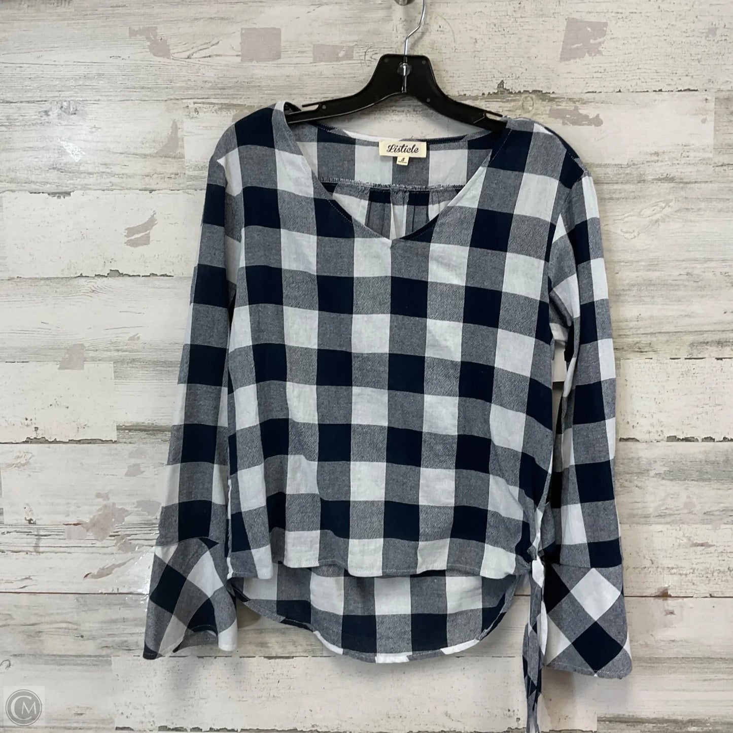 Top Long Sleeve By Listicle In Blue, Size: S