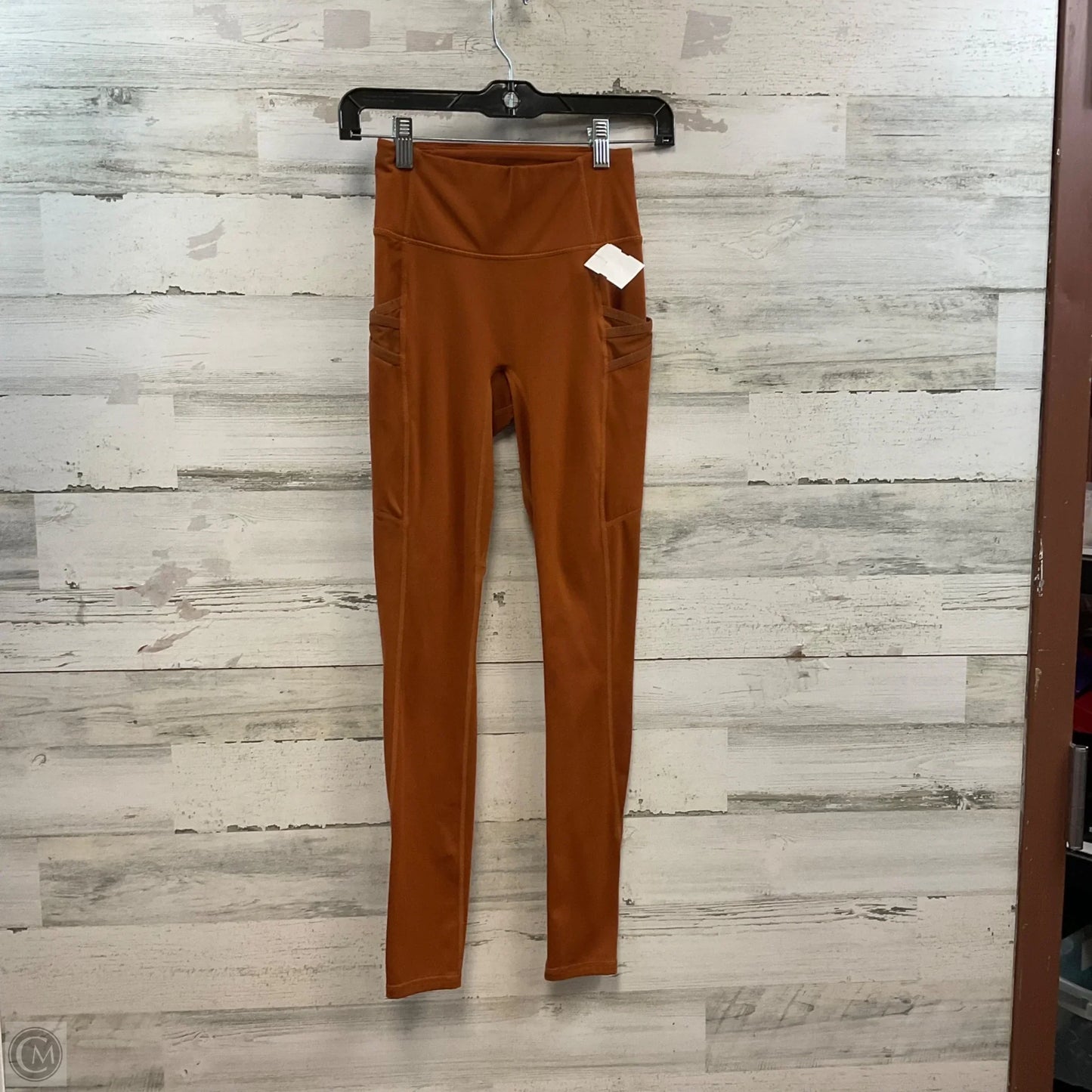 Athletic Leggings By Fabletics In Orange, Size: Xxs