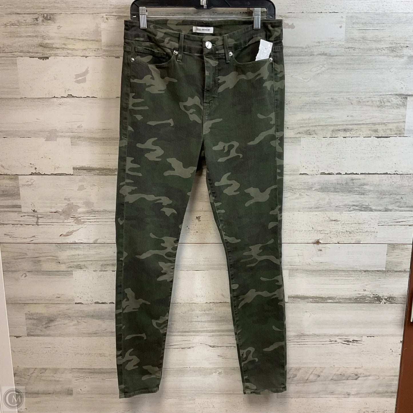 Jeans Skinny By Good American In Green, Size: 10